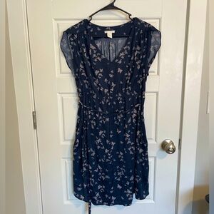 Navy Blue Butterfly Dress
